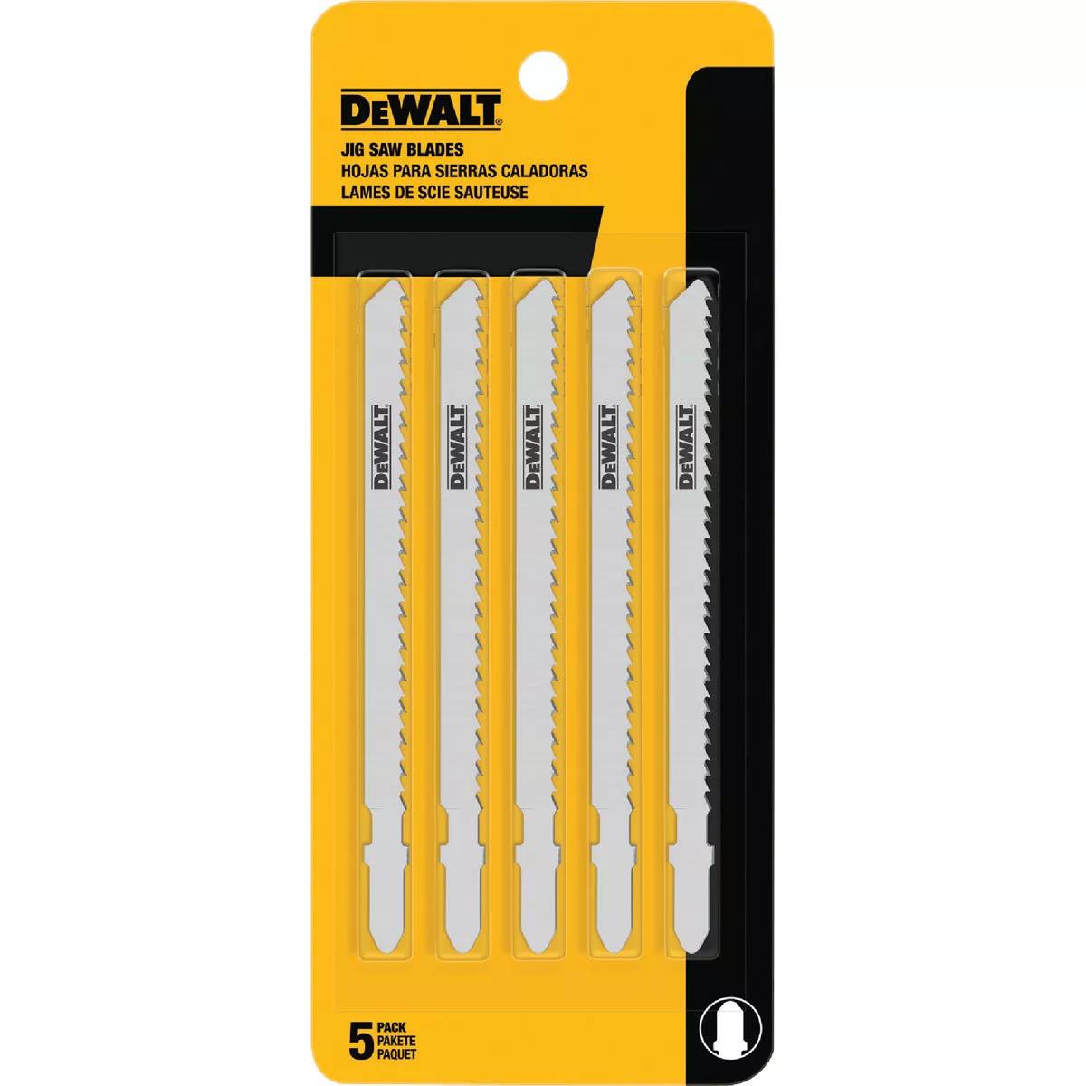 DeWalt 4 In. x 6 TPI T-Shank Cobalt Steel Jig Saw Blade for Wood (5-Pack)