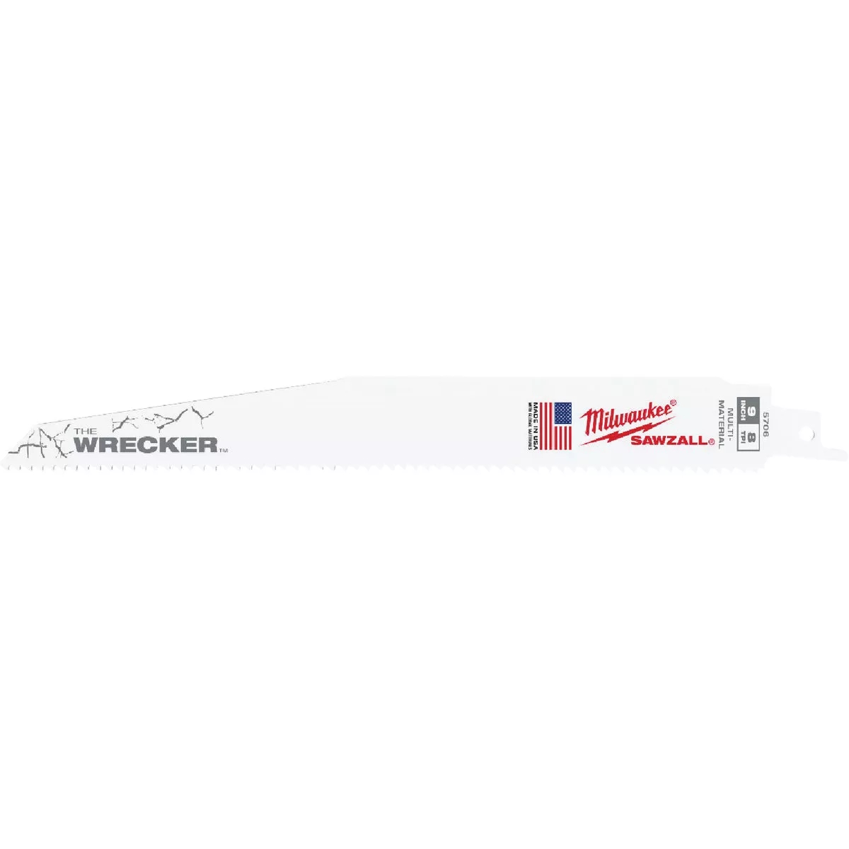 Milwaukee SAWZALL The WRECKER 9 In. 7/11 TPI Multi-Material Demolition Reciprocating Saw Blade (Bulk)