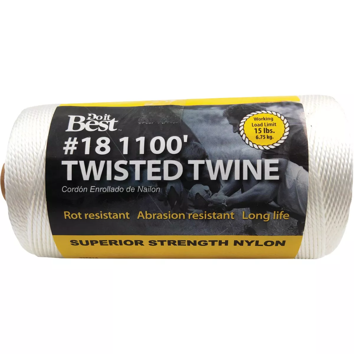 Do it Best #18 x 1100 Ft. White Nylon Twisted Twine