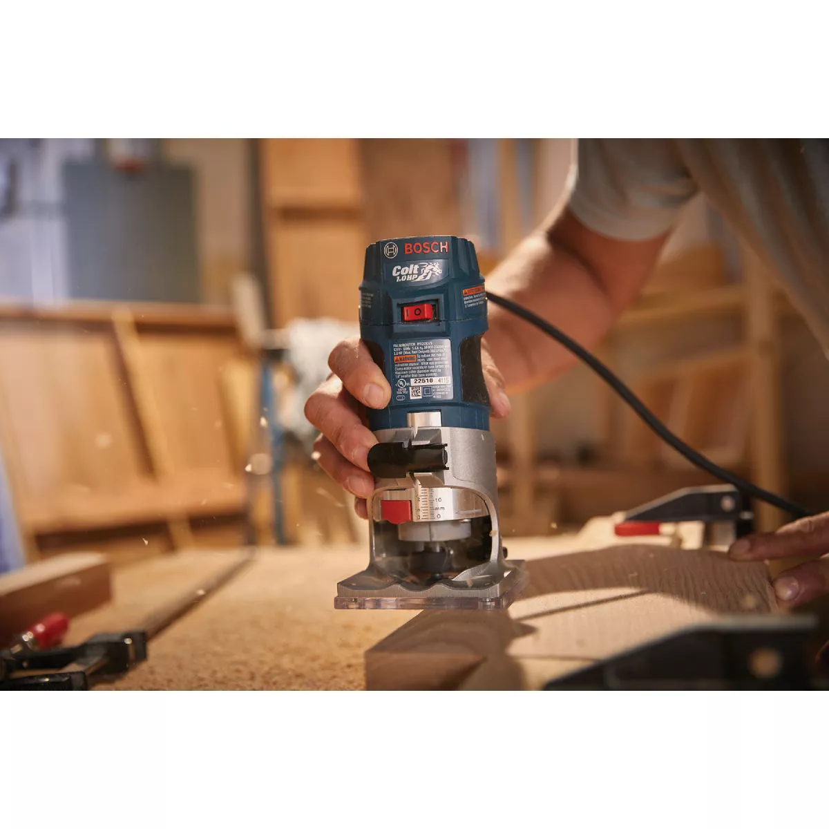 Bosch 5.6-Amp 1.0 HP Variable-Speed Fixed Base Palm Router - photo 7