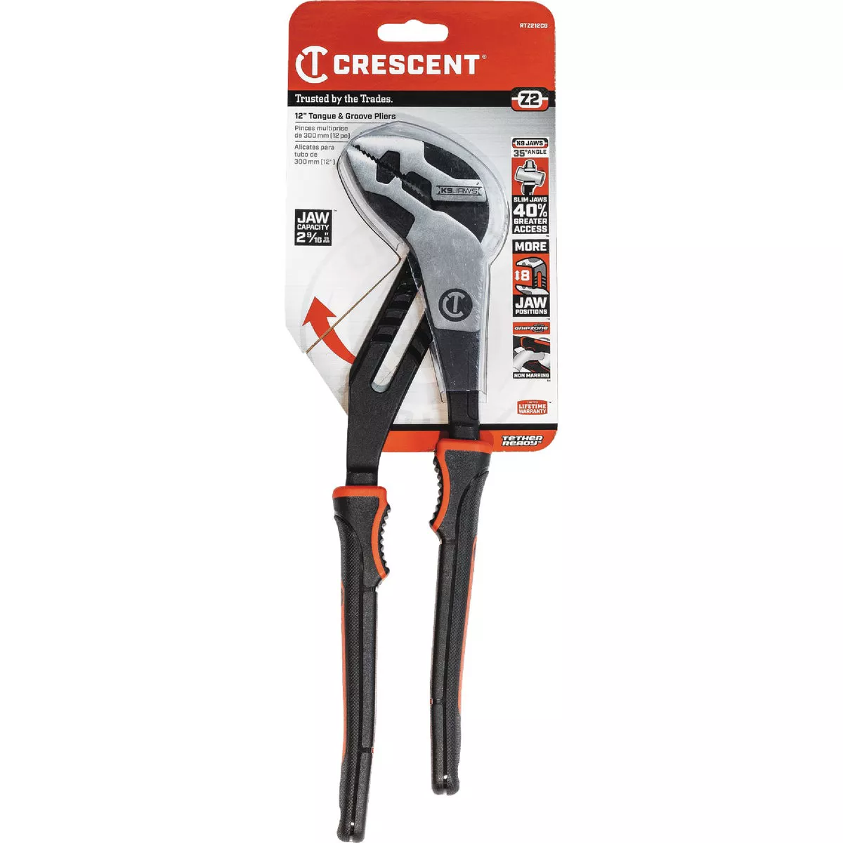Crescent 12 In. Straight Jaw Tongue & Groove Pliers - photo 2