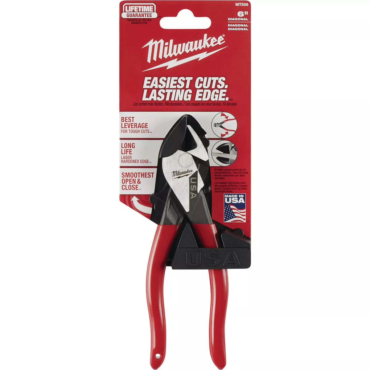 Milwaukee 6 In. Dipped Grip Diagonal Cutting Pliers - photo 2