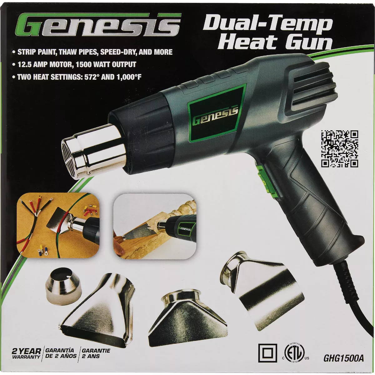 Genesis 12.5A Dual Temp Heat Gun Kit with 9 Accessories - photo 2