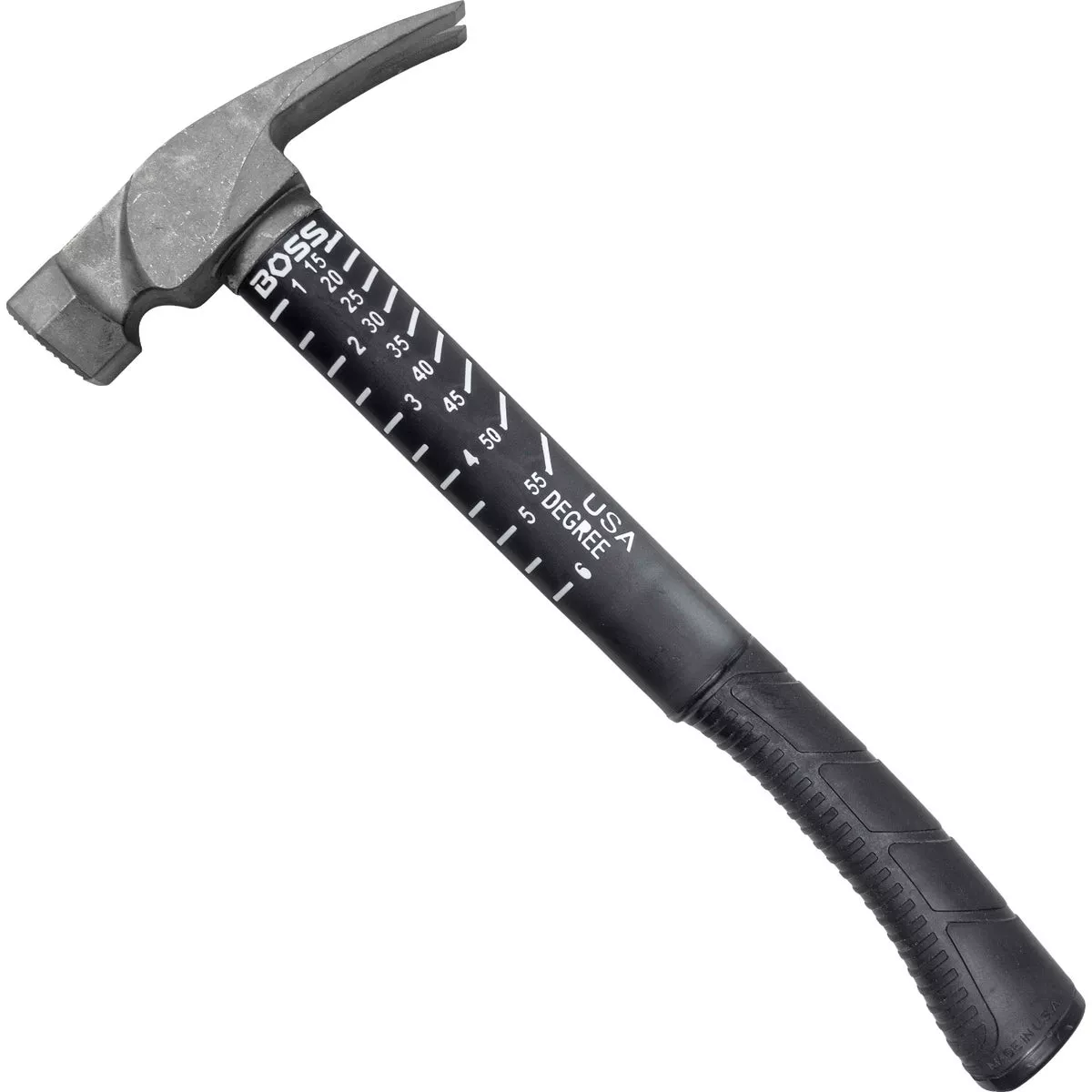 BOSS Hammer 16 Oz. Milled-Face Framing Hammer with Fiberglass Handle
