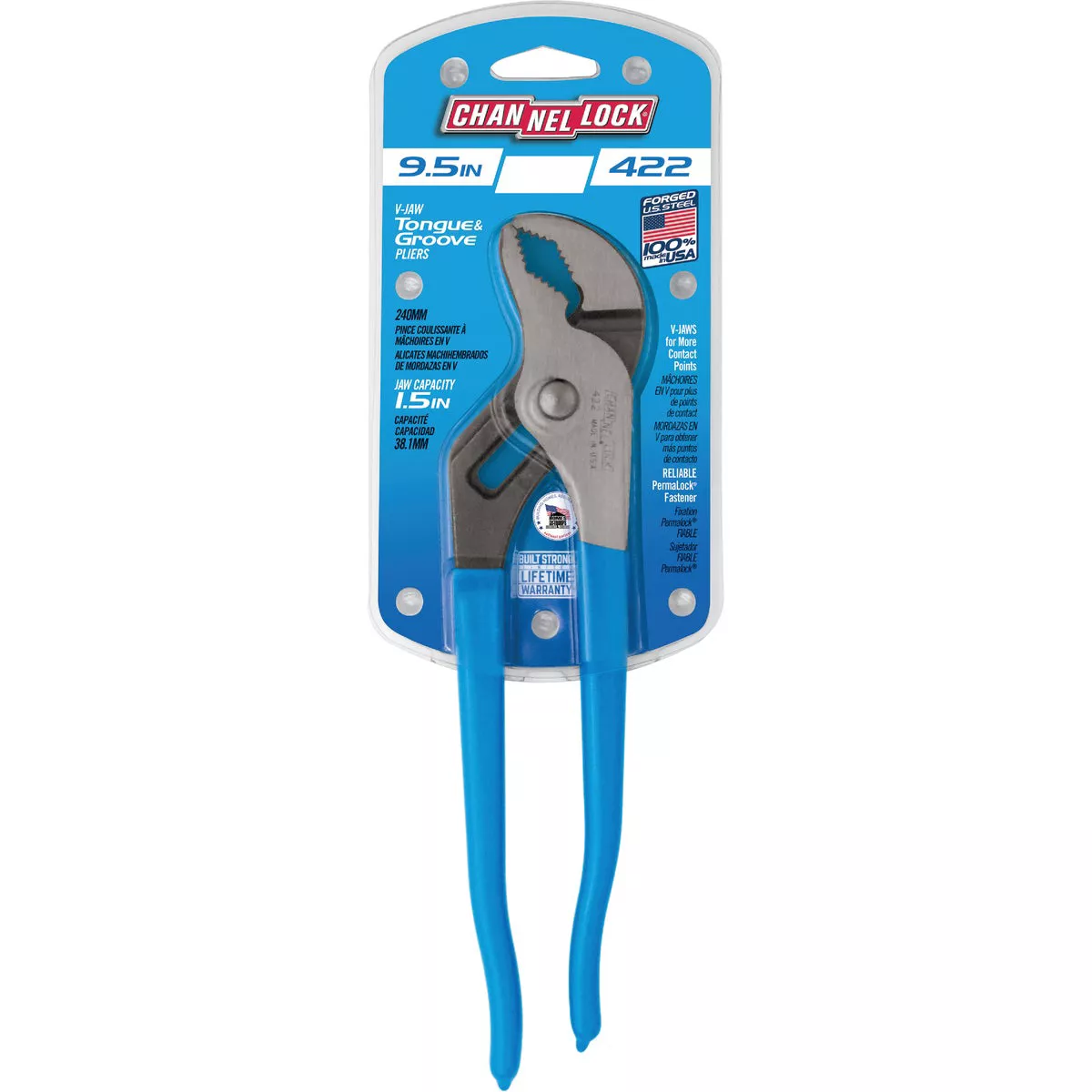 Channellock 9-1/2 In. V-Jaw Groove Joint Pliers - photo 2