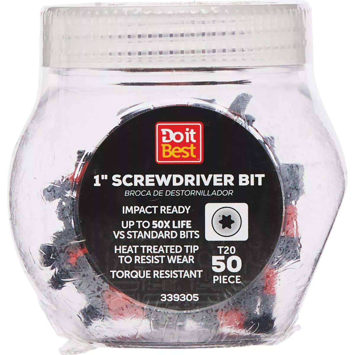 Do it Best 1 In. T20 Torx Impact Ready Screwdriver Bit (50-Pack)
