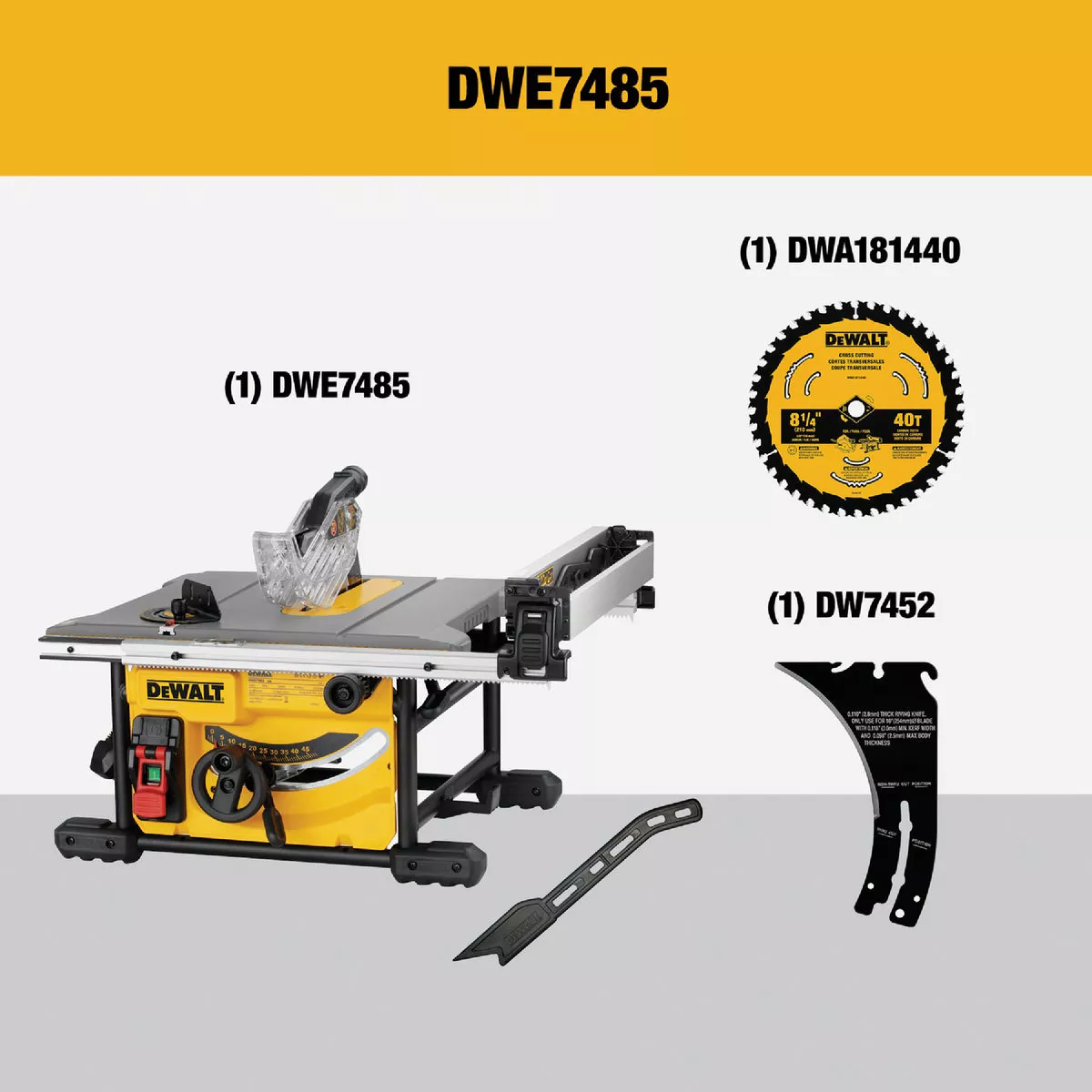 DEWALT 15-Amp 8-1/4 In. Compact Portable Jobsite Table Saw - photo 2