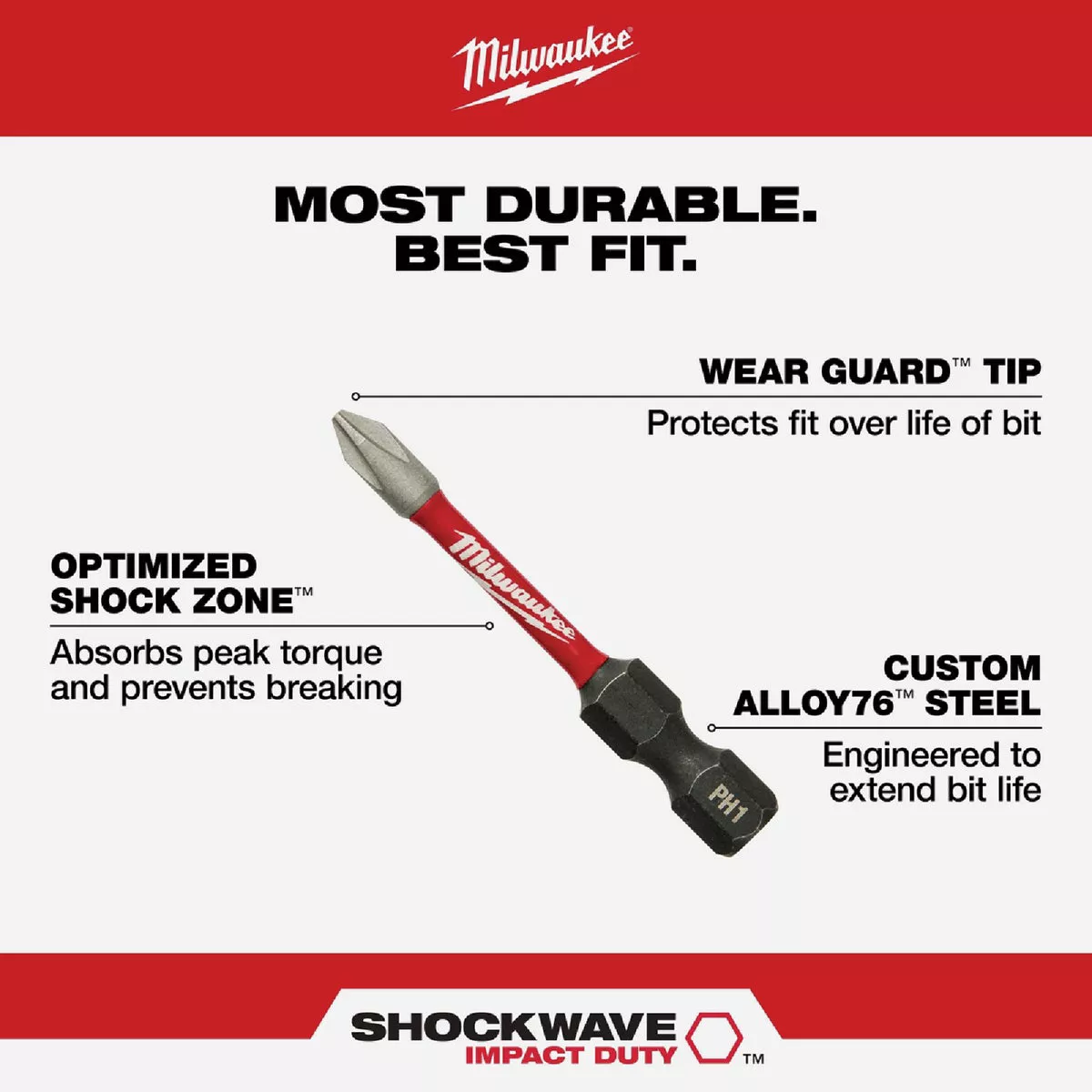 Milwaukee SHOCKWAVE Impact Duty Screwdriver Bit Set (80-Piece) - photo 4