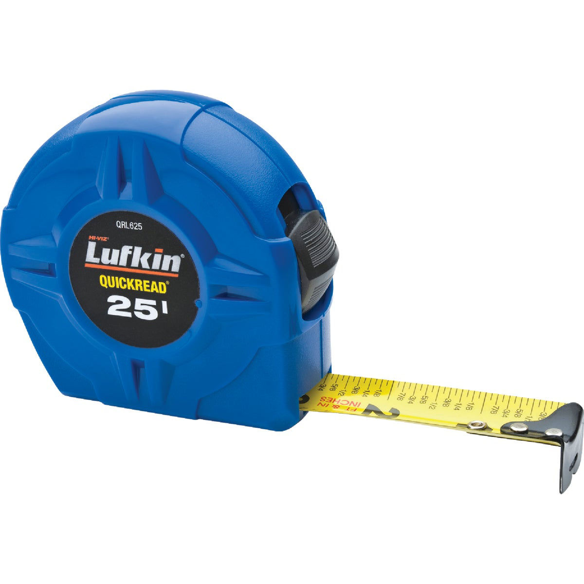 Inch fractions on a tape measure are distinguished by the size of