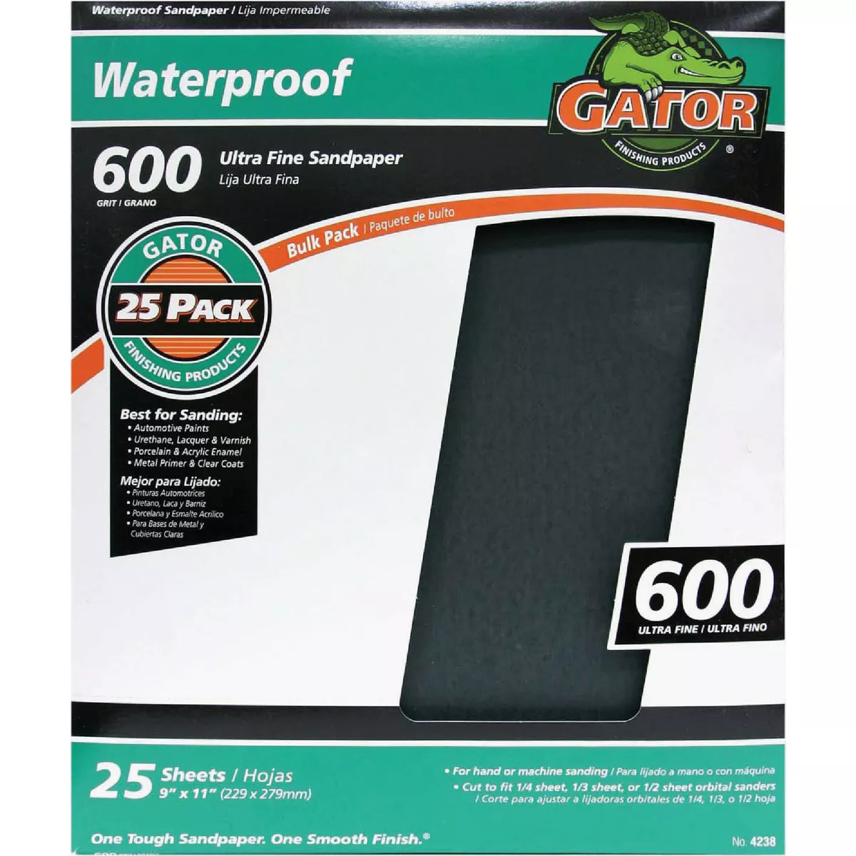 Gator Blade Waterproof 9 In. x 11 In. 600 Grit Ultra Fine Sandpaper (25-Pack)