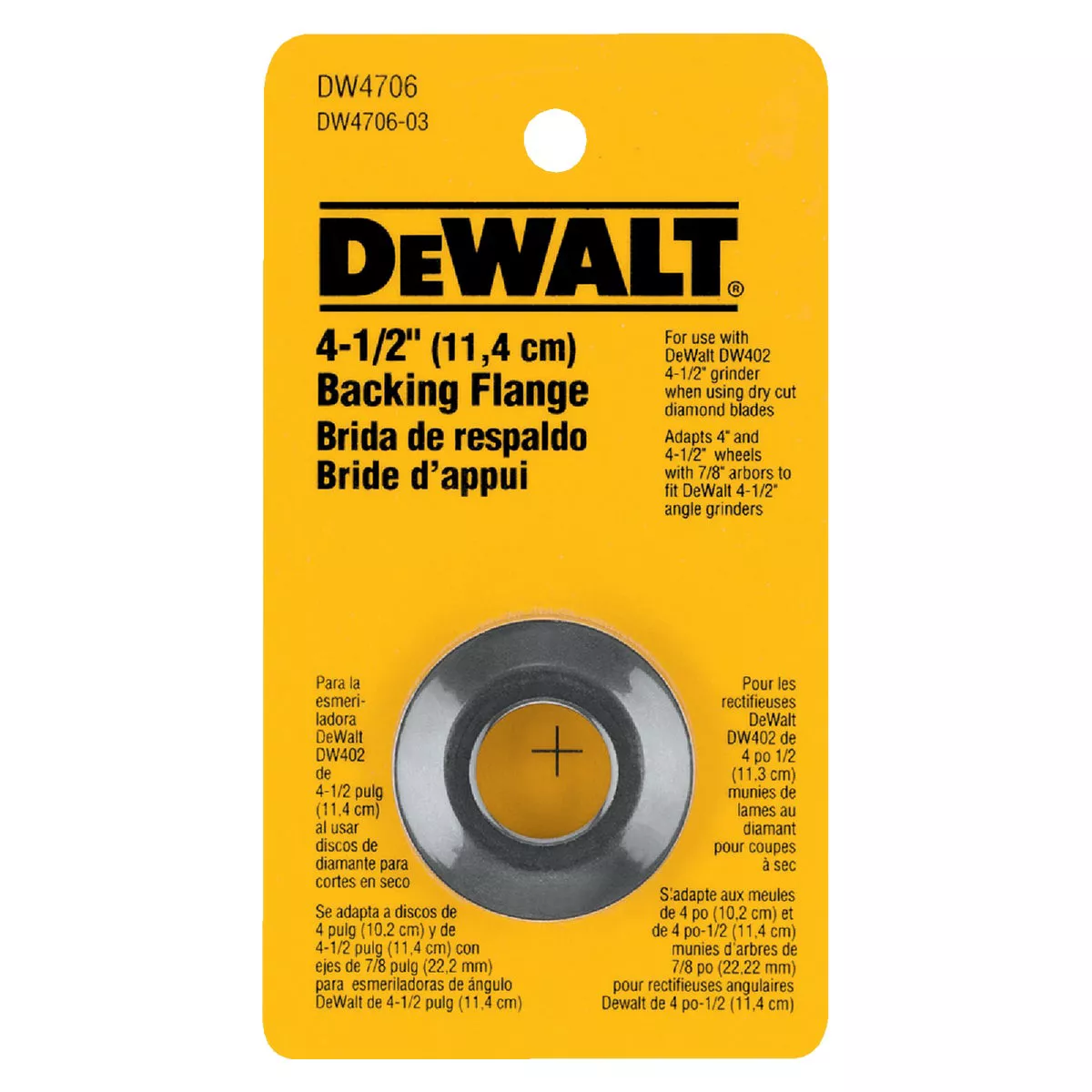 DEWALT 4-1/2 In. Angle Grinder Back Flange - photo 2