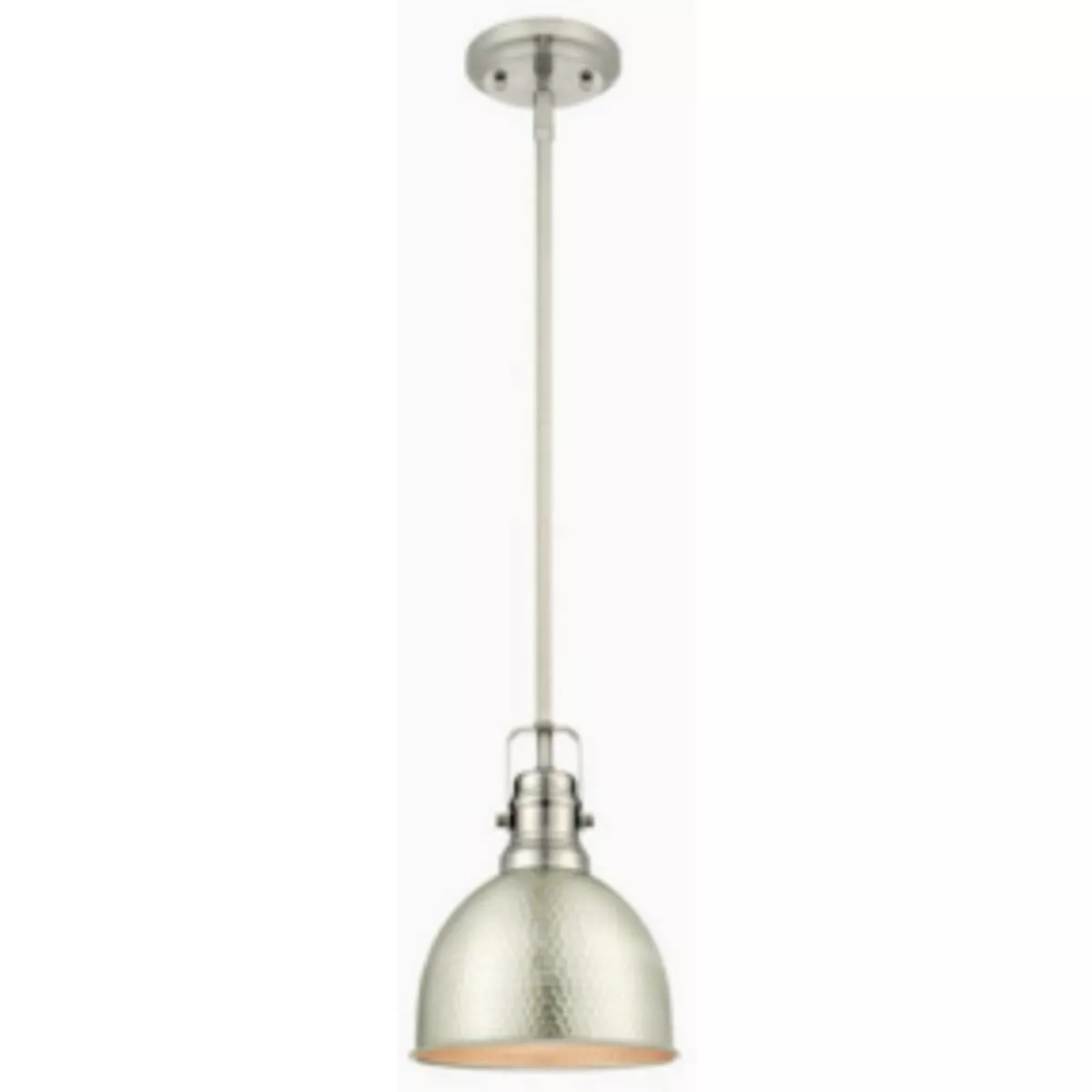 Westinghouse Madras 1-Light Hammered Brushed Nickel Mini Pendant Ceiling Light Fixture