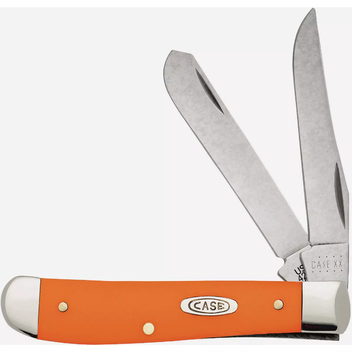 Case 2.7 In. Orange Synthetic Smooth Mini Trapper Pocket Knife-