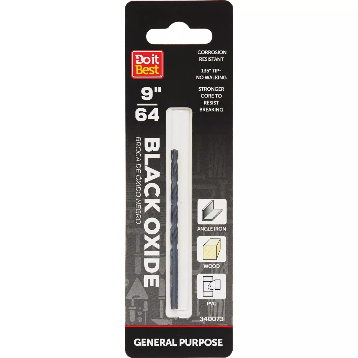 Do it Best 9/64 In. Black Oxide Drill Bit