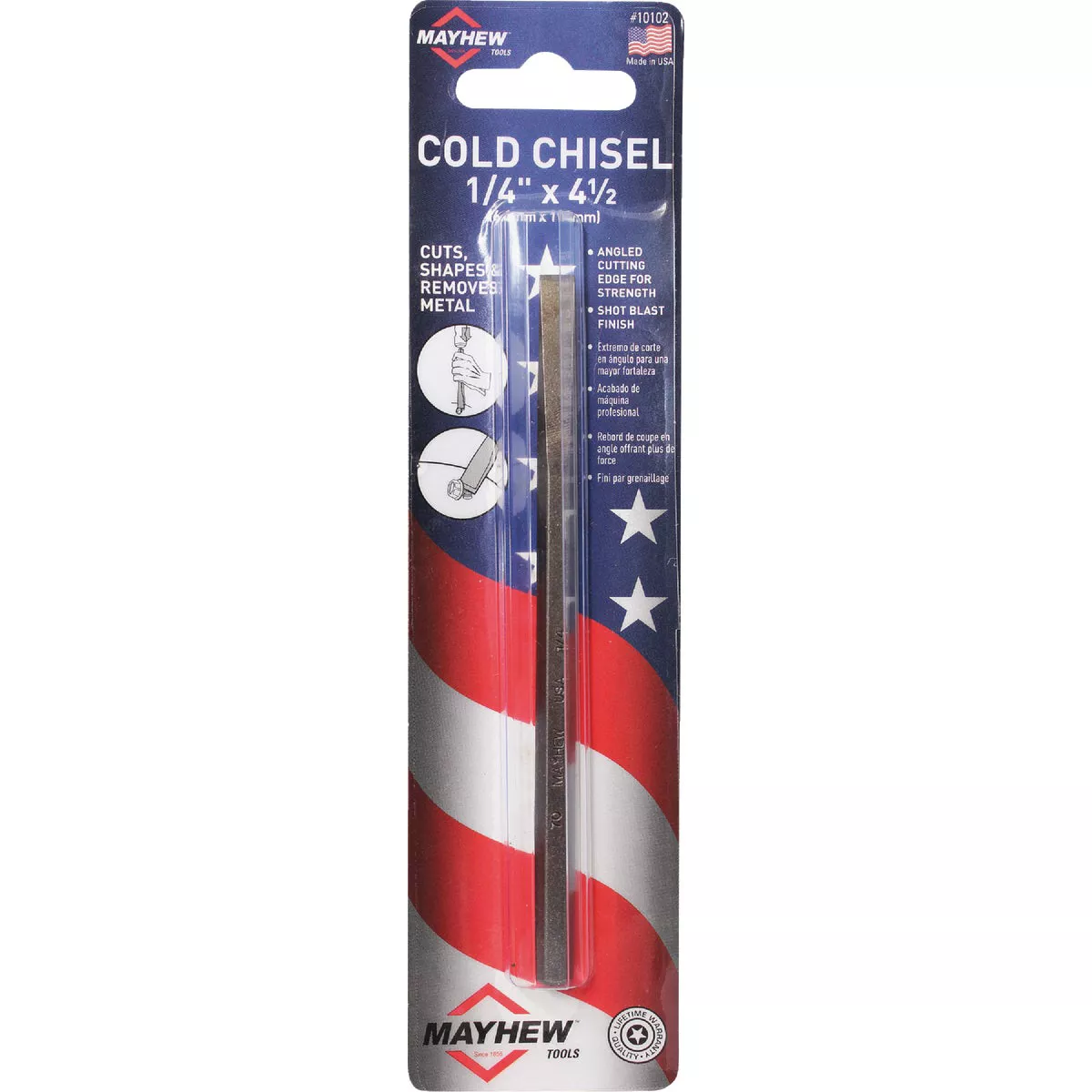 Mayhew Tools 1/4 In. x 4-1/2 In. Cold Chisel - photo 3