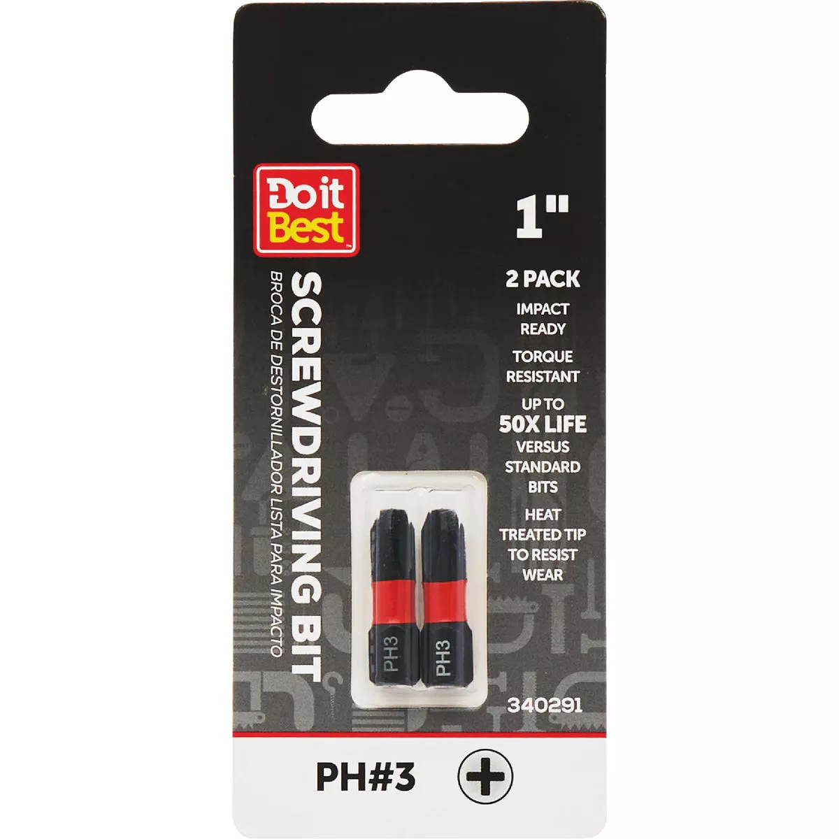Do it Best 1 In. Phillips #3 Impact Ready Screwdriver Bit (2-Pack)