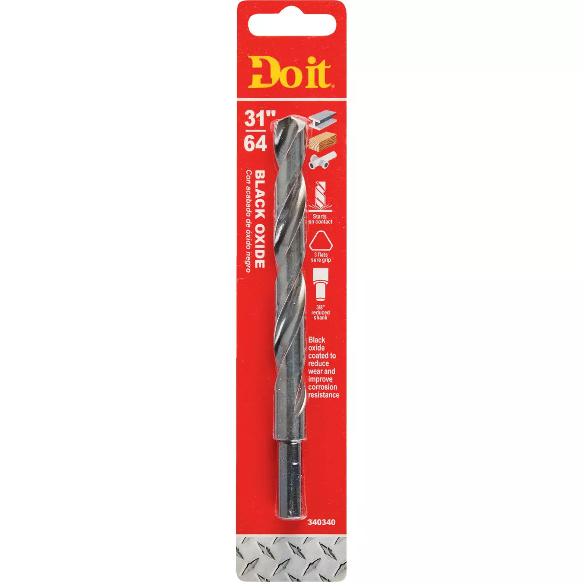 Do it 31/64 In. Black Oxide Drill Bit