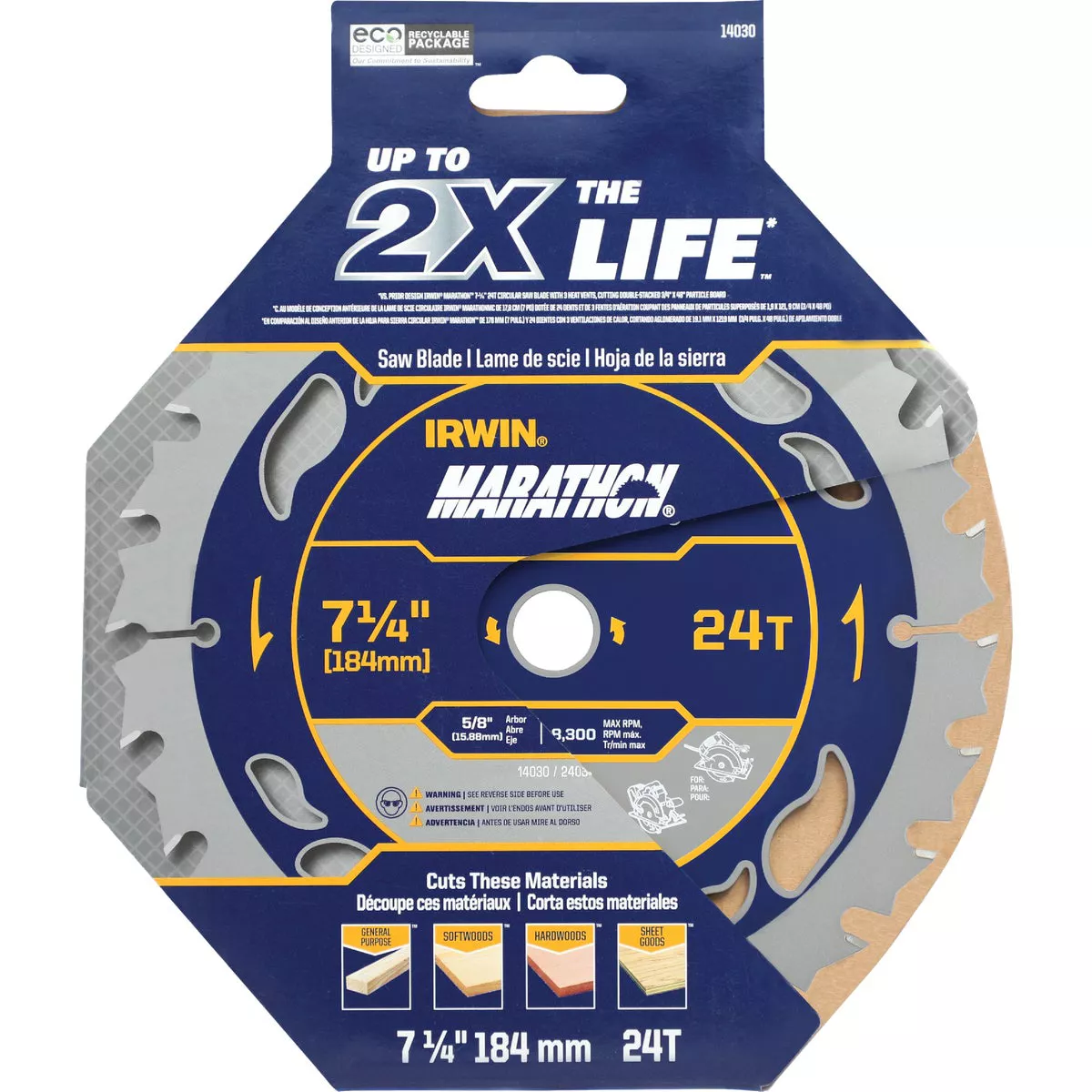 Irwin Marathon 7-1/4 In. 24-Tooth Framing/Ripping Circular Saw Blade - photo 7