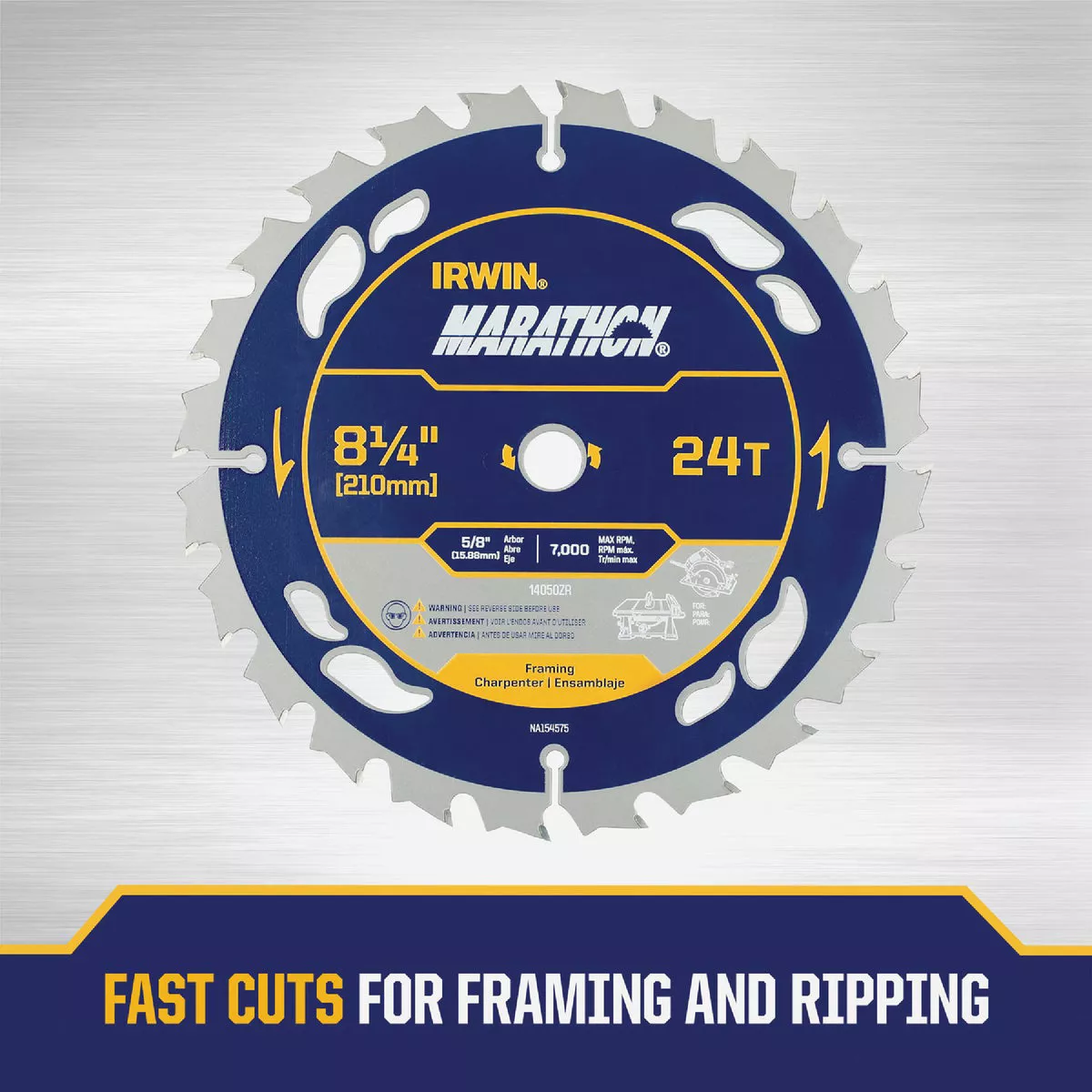 Irwin Marathon 8-1/4 In. 24-Tooth General Purpose Circular Saw Blade - photo 4