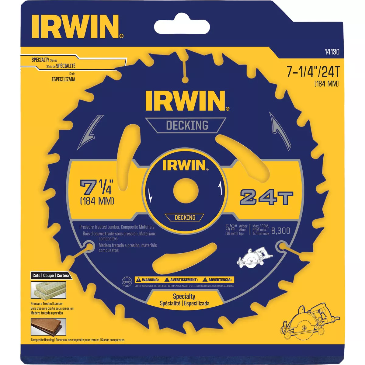 Irwin Marathon 7-1/4 In. 24-Tooth Composite Decking Circular Saw Blade - photo 2