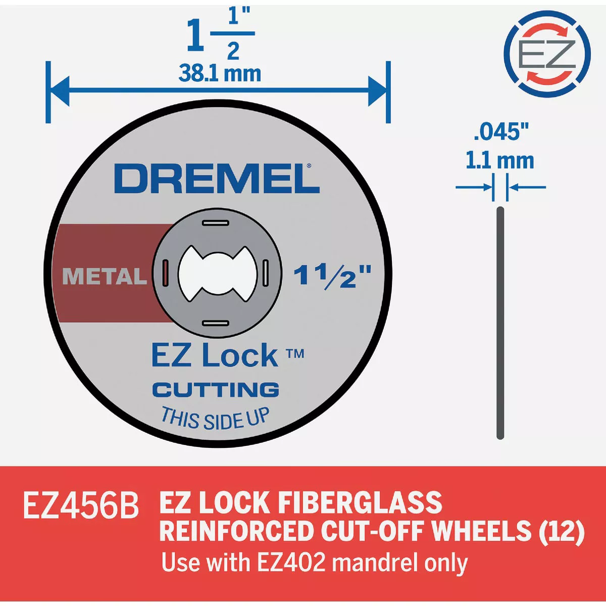 Dremel 1-1/2 In. EZ Lock Metal Cut-Off Wheel (12-Pack) - photo 2