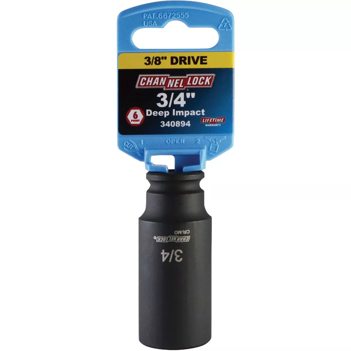 Channellock 3/8 In. Drive 3/4 In. 6-Point Deep Standard Impact Socket - photo 2
