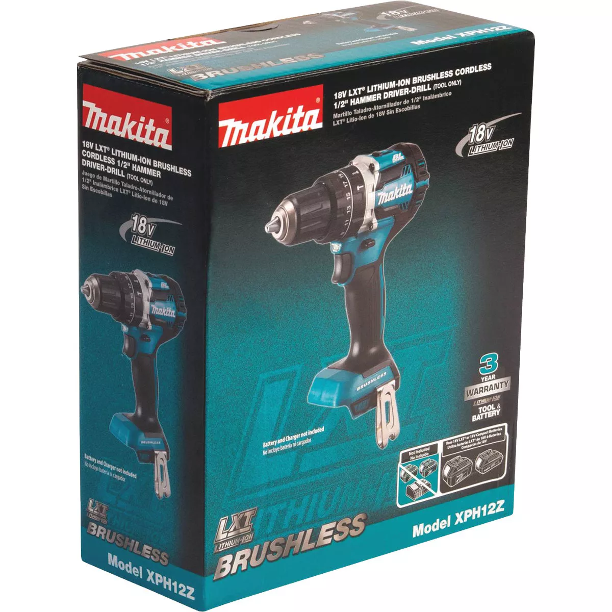 Makita 18V LXT Lithium-Ion Brushless 1/2 In. Compact Cordless Hammer Drill (Tool Only) - photo 2