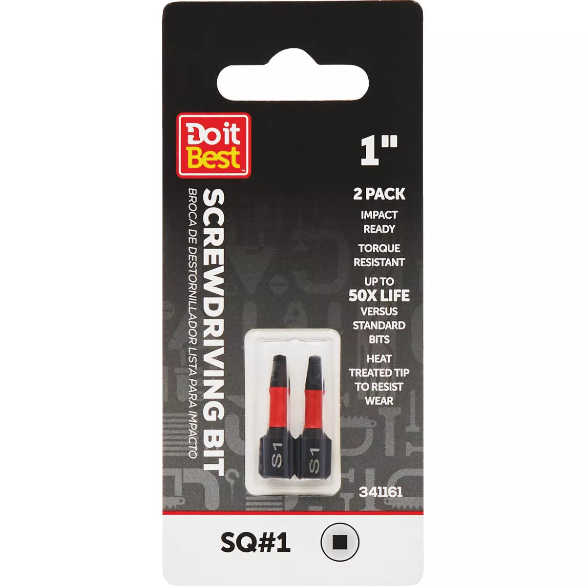 Do it Best 1 In. Square #1 Impact Ready Screwdriver Bit (2-Pack)