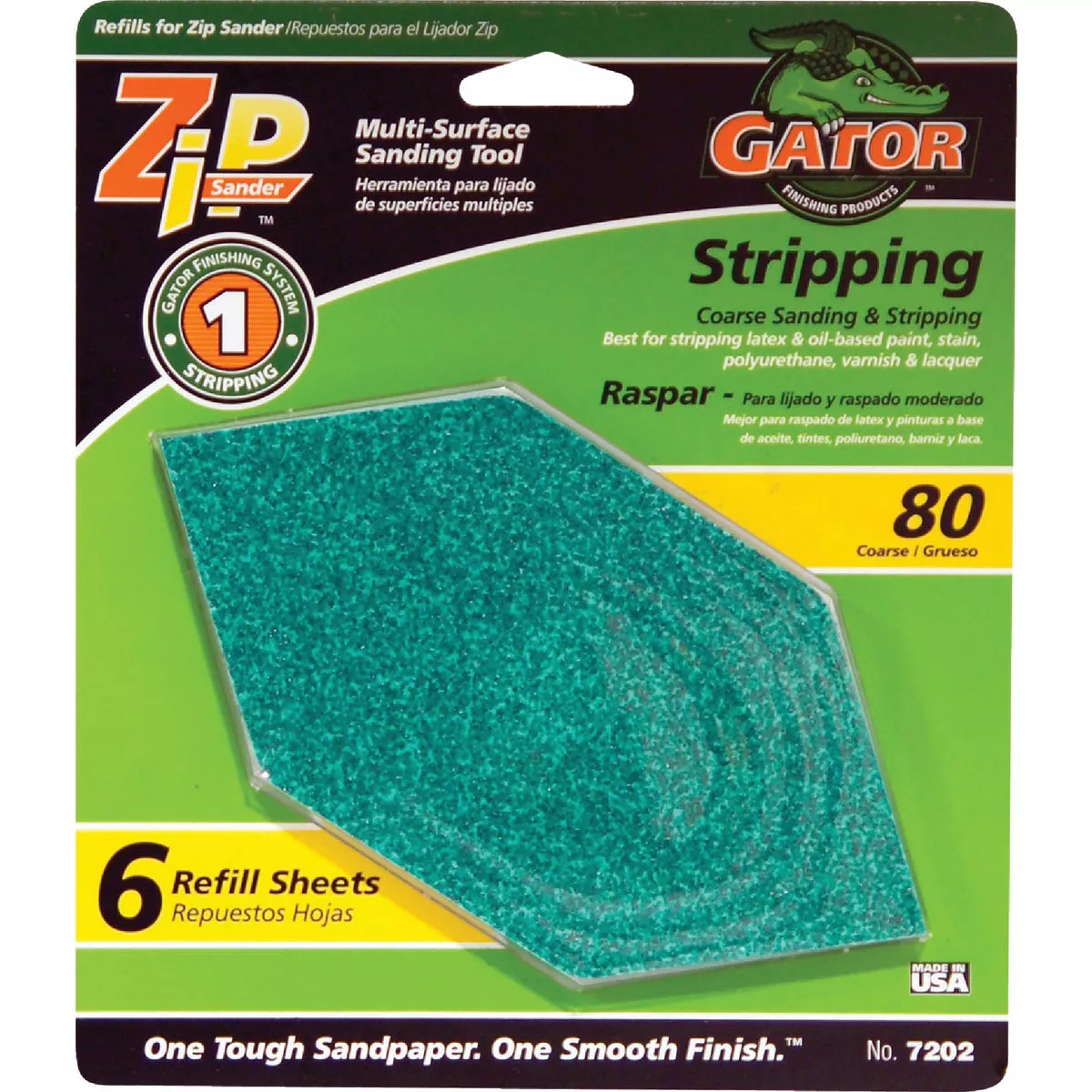 Gator 80G Zip Hand Sander Refill (6 Count)