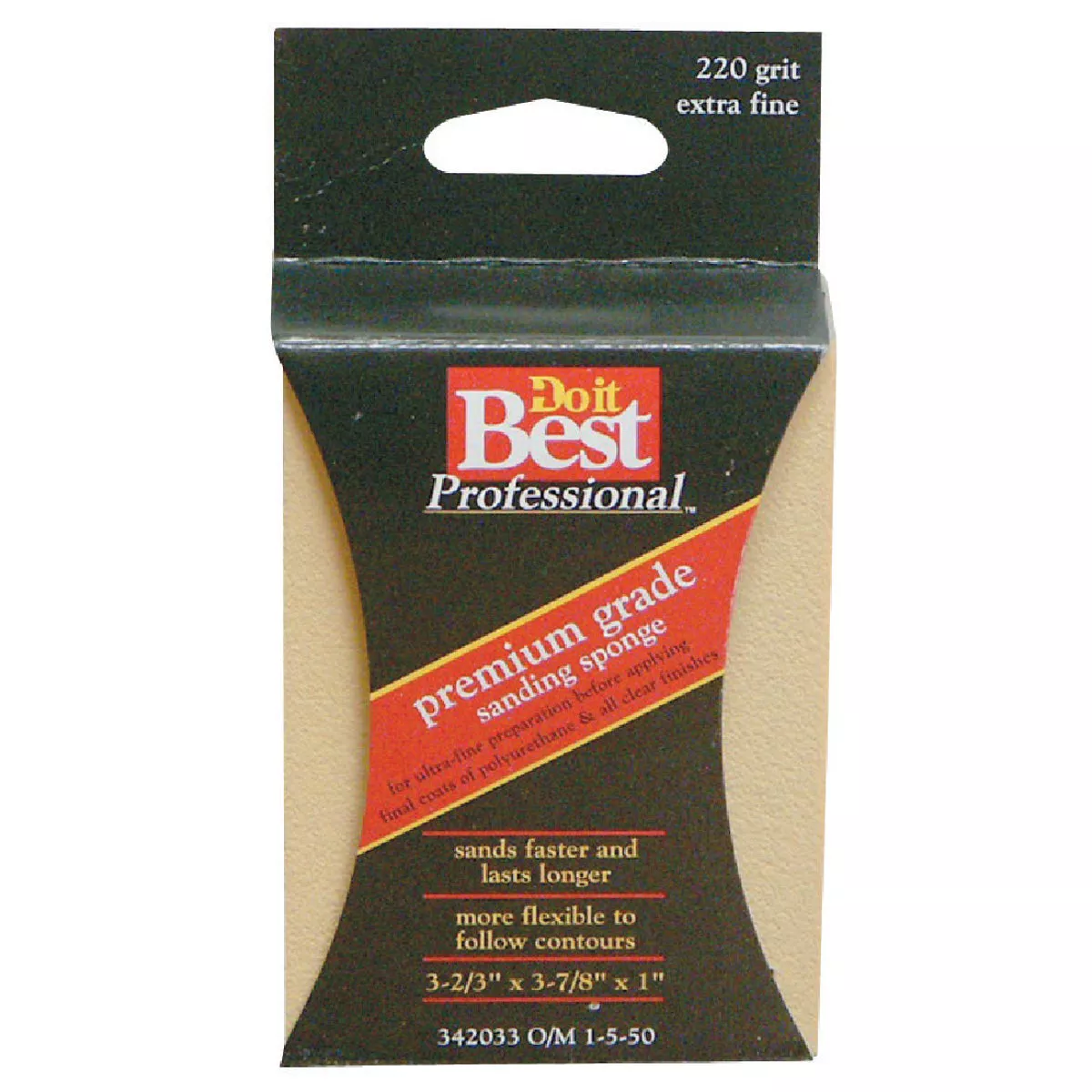 Do it Best Premium 3 In. x 5 In. x 1 In. 80 Grit Coarse Sanding Sponge - photo 2