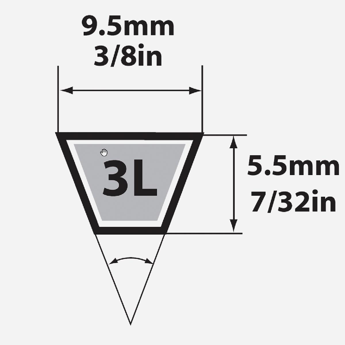 Mitsuboshi Fractional Horsepower 3L Type, 3/8 In. x 21 In. | Do it 