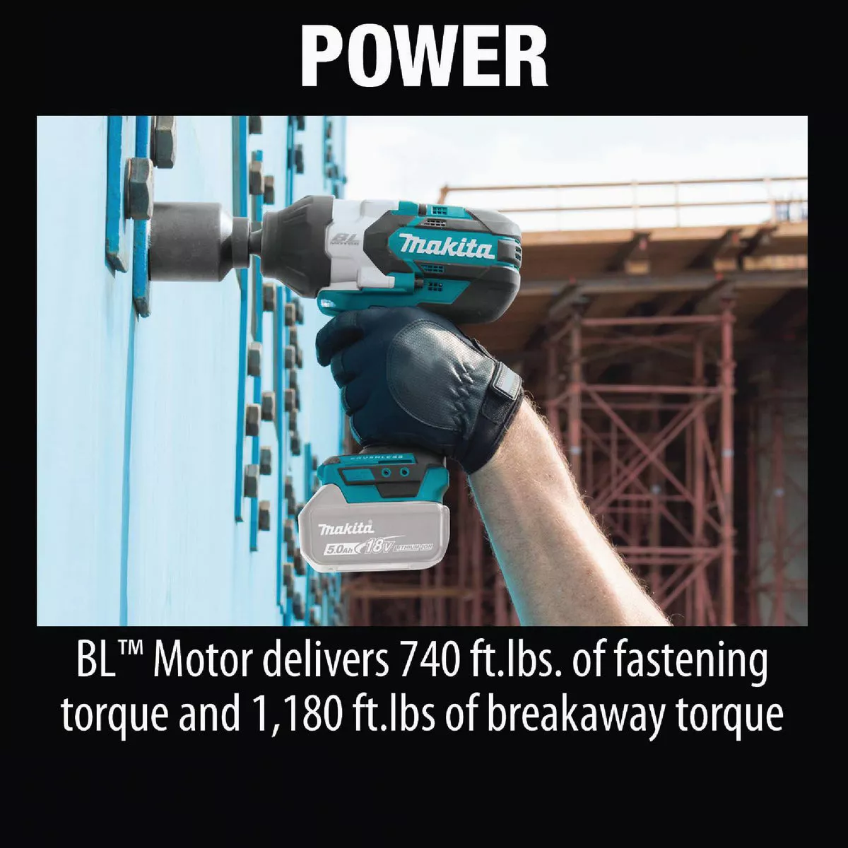 Makita 18V LXT Lithium-Ion Brushless 1/2 In. High-Torque Cordless Impact Wrench (Tool Only) - photo 7
