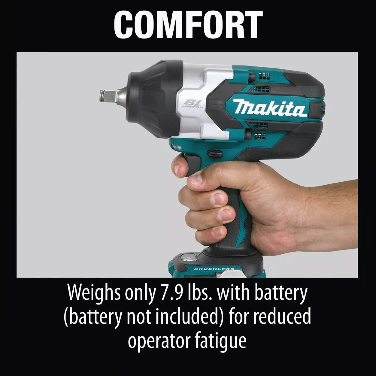 Makita 18V LXT Lithium-Ion Brushless 1/2 In. High-Torque Cordless Impact Wrench (Tool Only) - photo 9