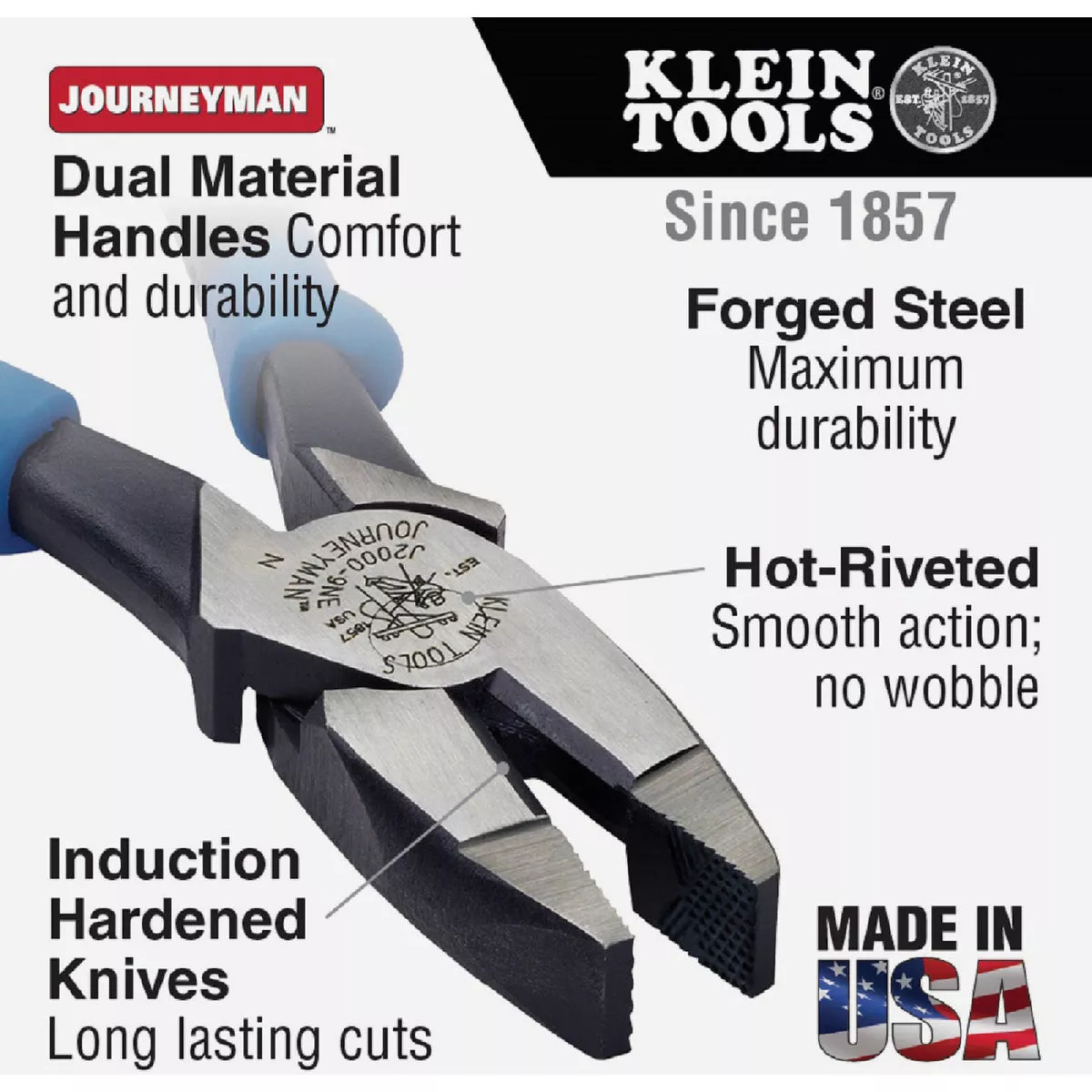 Klein Journeyman High-Leverage Linesman Pliers - photo 4