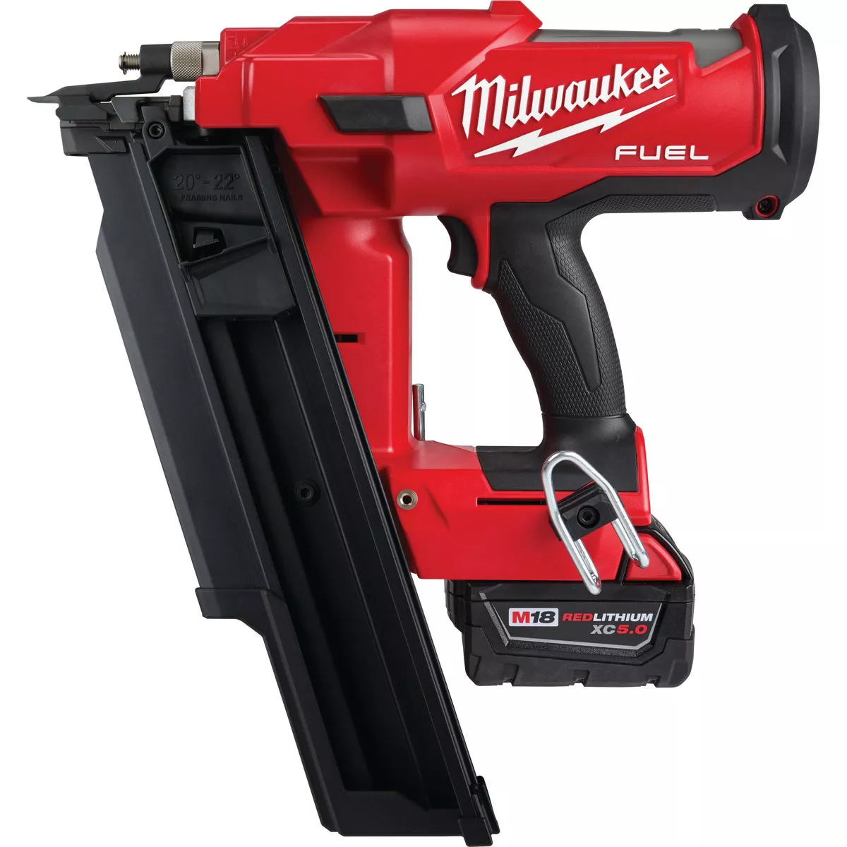 Milwaukee M18 FUEL Brushless 21 Degree Cordless Framing Nailer Kit with 5.0 Ah Battery & Charger - photo 11