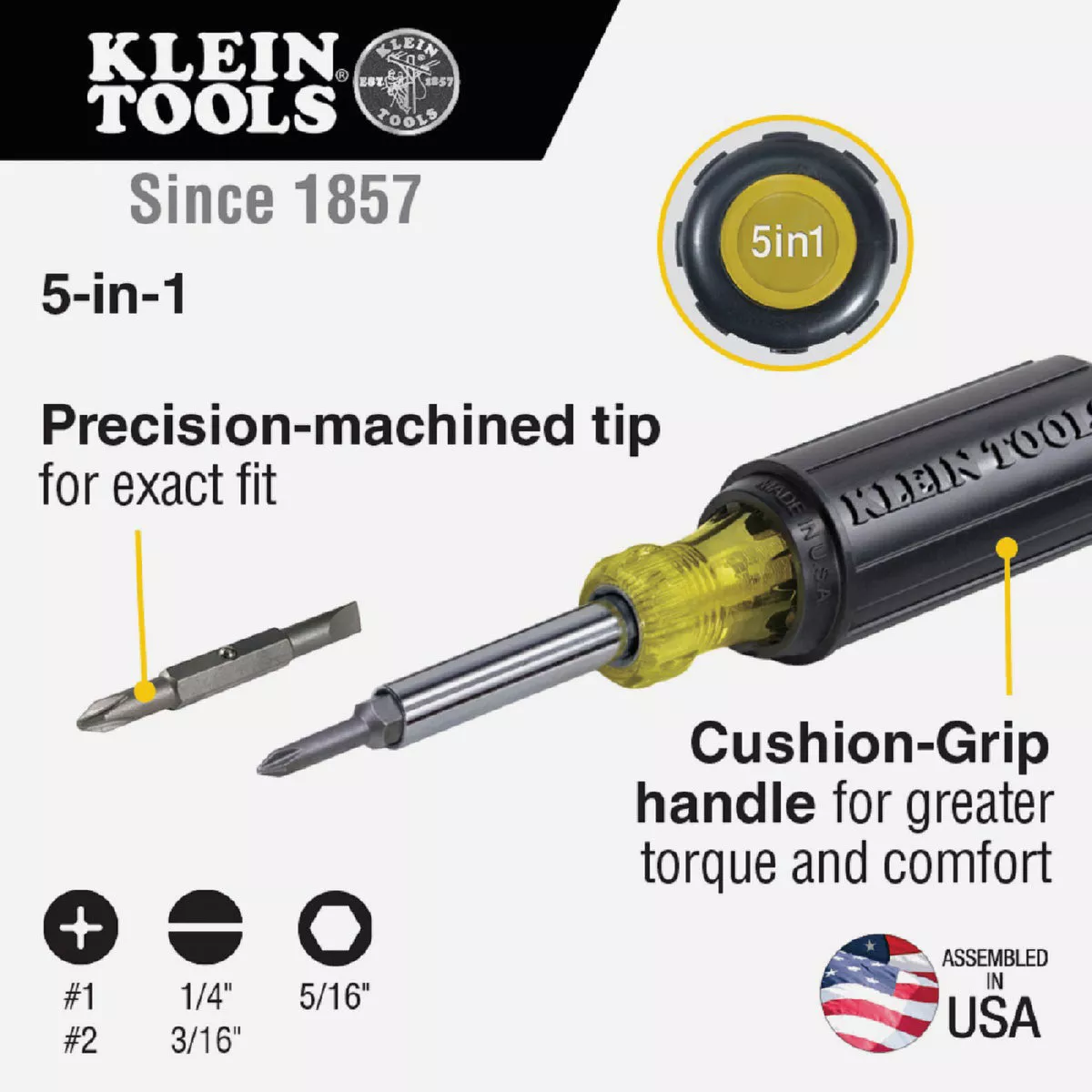 Klein 5-in-1 Multi-Bit Screwdriver - photo 2