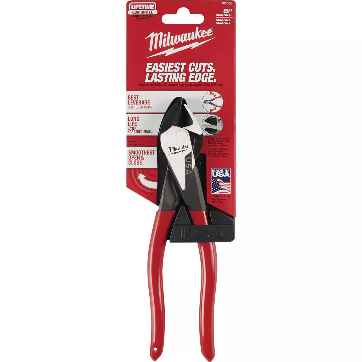 Milwaukee 8 In. Dipped Grip Diagonal Cutting Pliers - photo 2