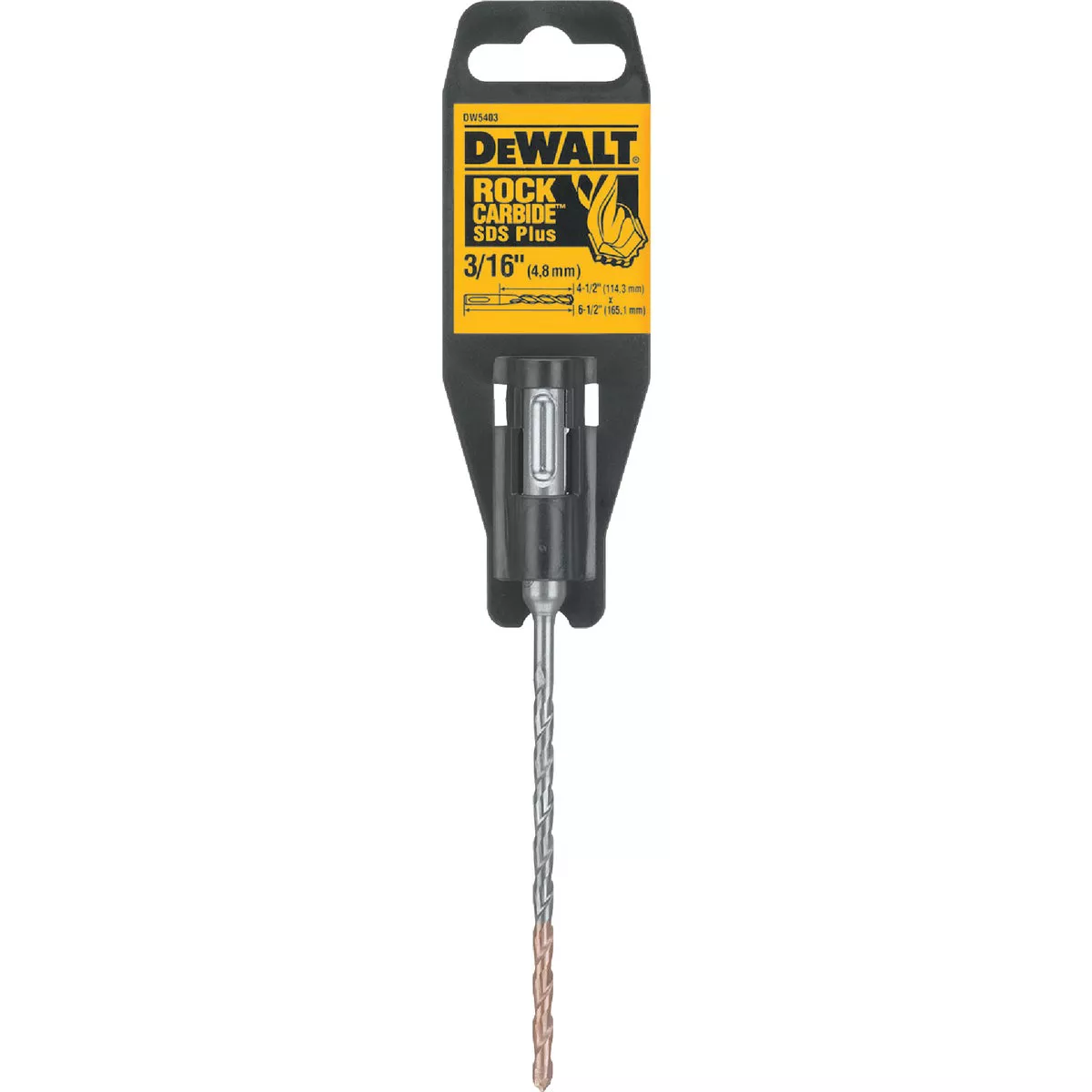DEWALT SDS-Plus 3/16 In. x 6-1/2 In. 2-Cutter Rotary Hammer Drill Bit - photo 2