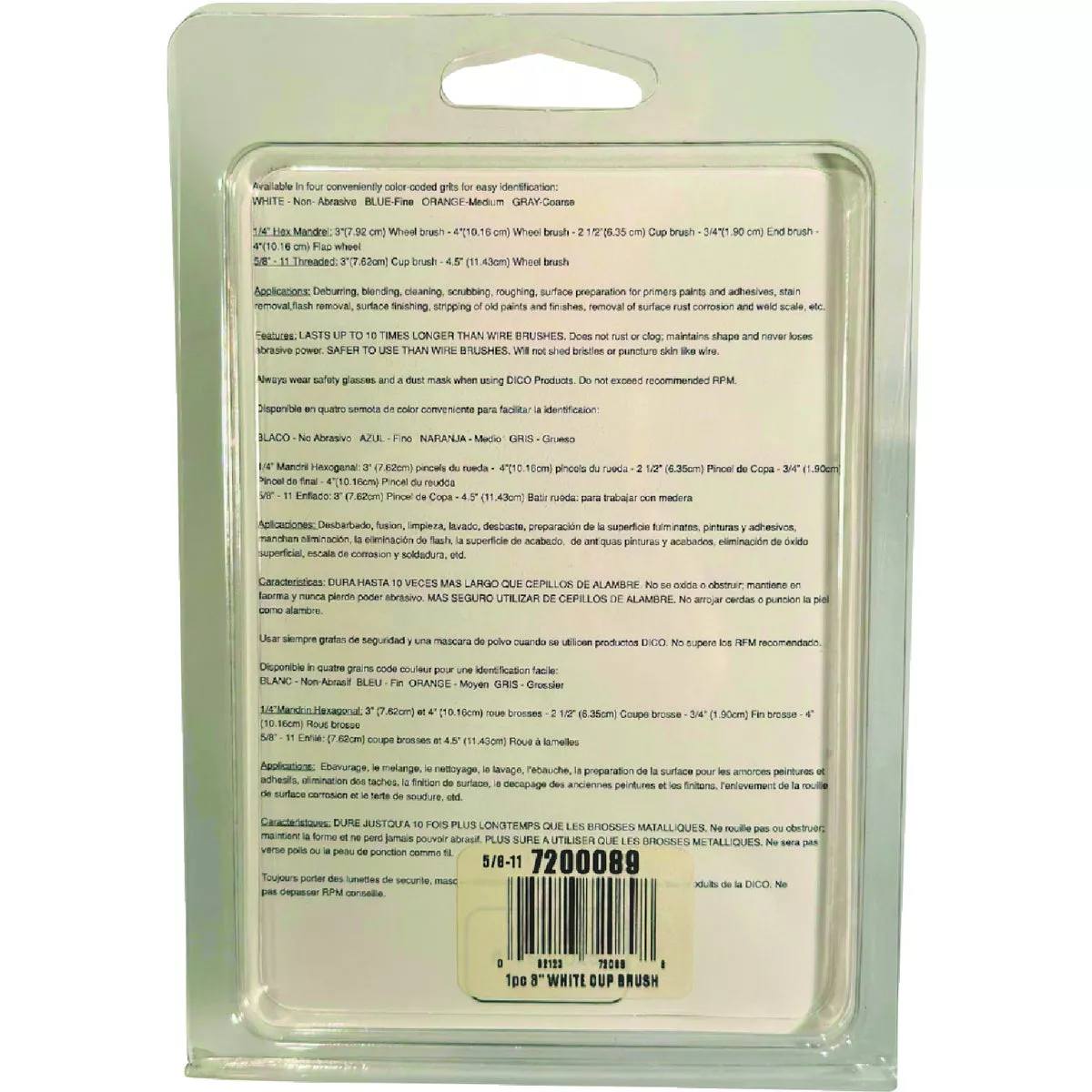 Dico Nyalox 3 In. No Grit White Angle Grinder Cup Brush - photo 3