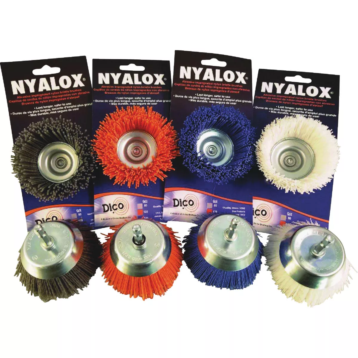 Dico Nyalox 3 In. No Grit White Angle Grinder Cup Brush - photo 4