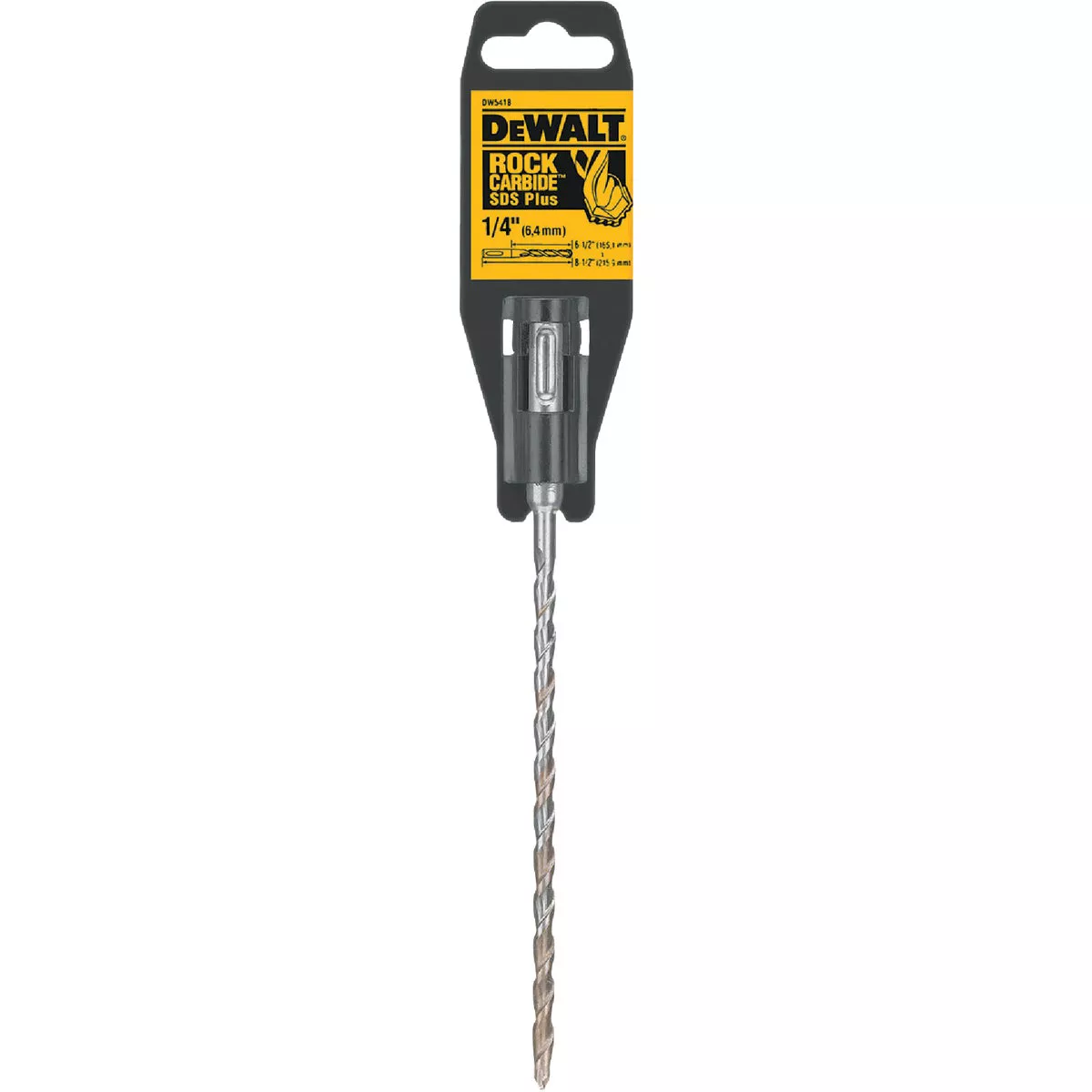 DEWALT SDS-Plus 1/4 In. x 8-1/2 In. 2-Cutter Rotary Hammer Drill Bit