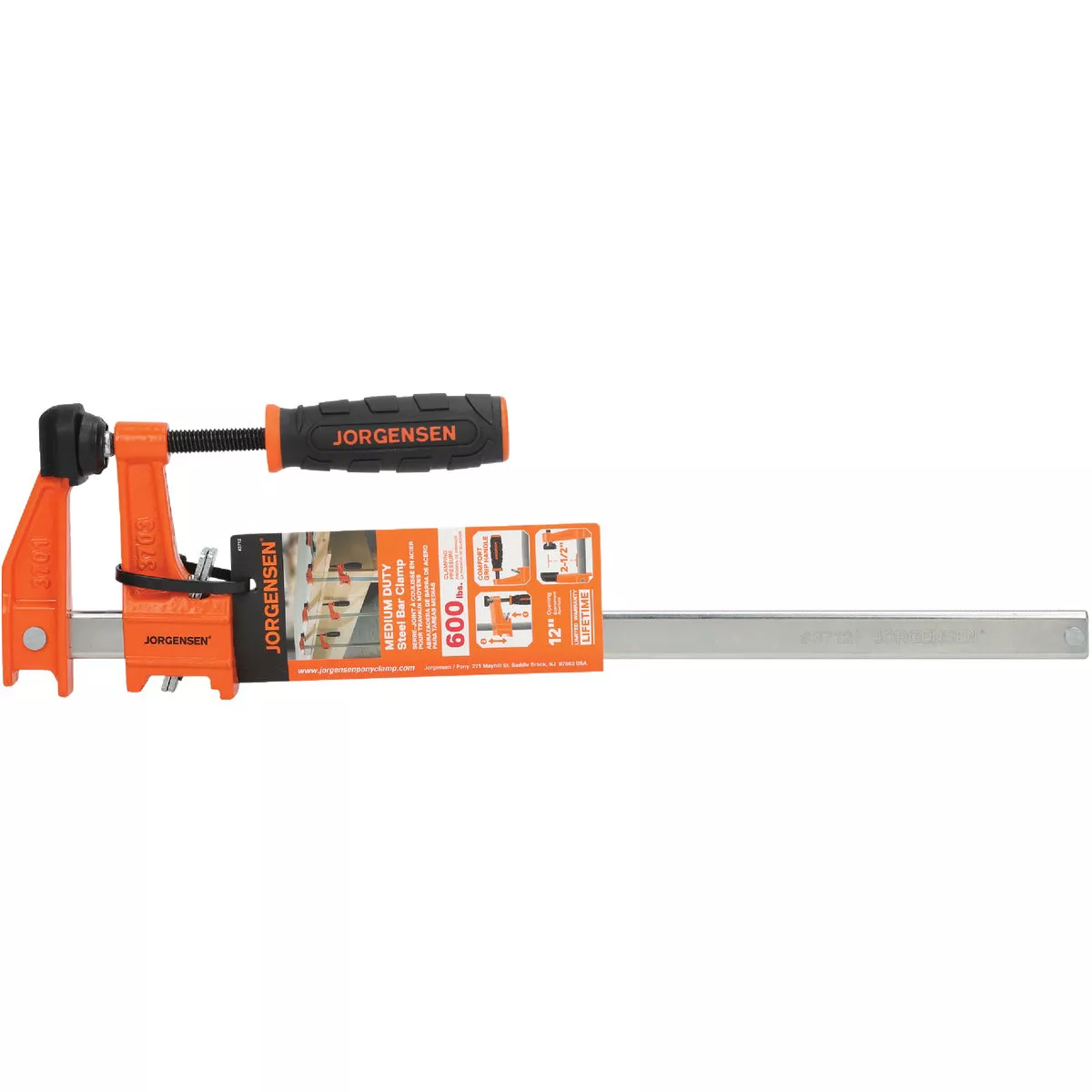 Jorgensen 12 In. Medium-Duty Steel Bar Clamp