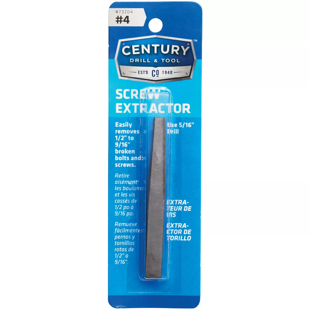 Century Drill & Tool #4 Straight Flute Screw Extractor