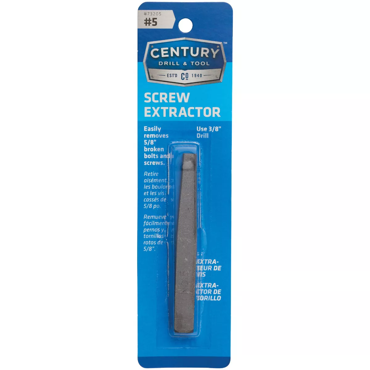 Century Drill & Tool #5 Straight Flute Screw Extractor