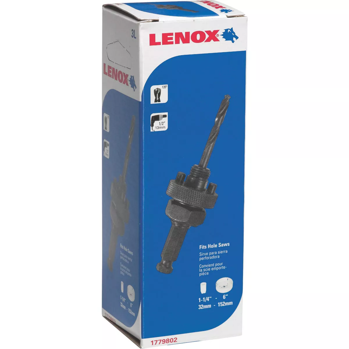 Lenox 1/2 In. Hex Shank Arbor Hole Saw Mandrel Fits 1-1/4 In. to 6 In. Hole Saws - photo 2