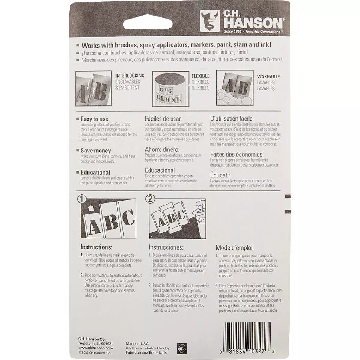 C.H. Hanson 3 In. Letter Stencil Set (32 Piece) | Do it Best
