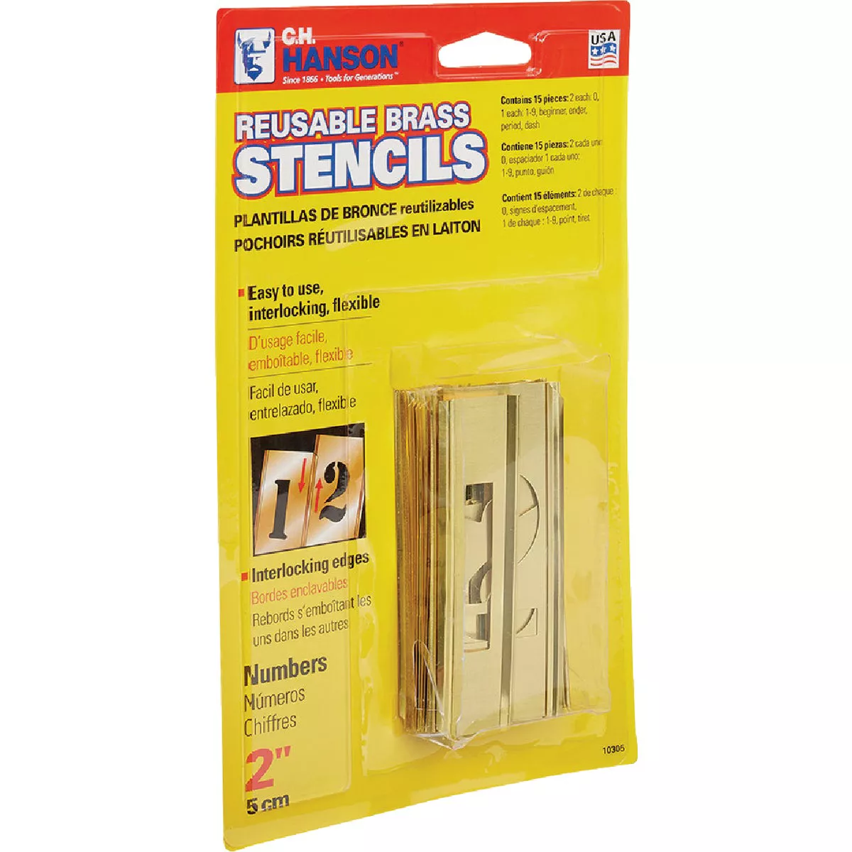 C.H. Hanson 2 In. Numeral Stencil Set (15 Piece) - photo 2