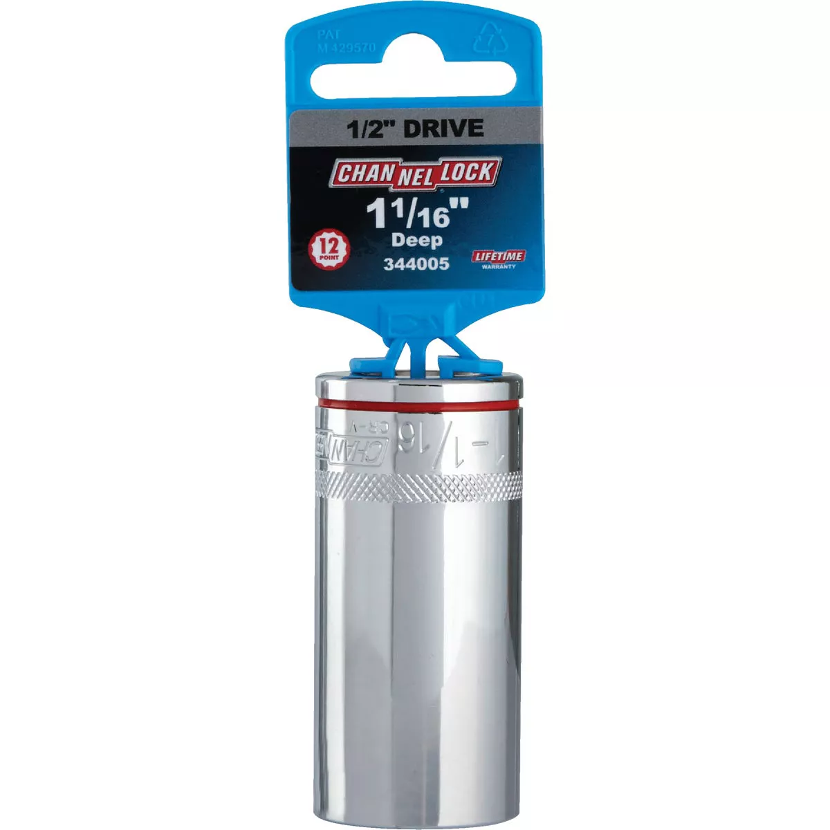 Channellock 1/2 In. Drive 1-1/16 In. 12-Point Deep Standard Socket - photo 2