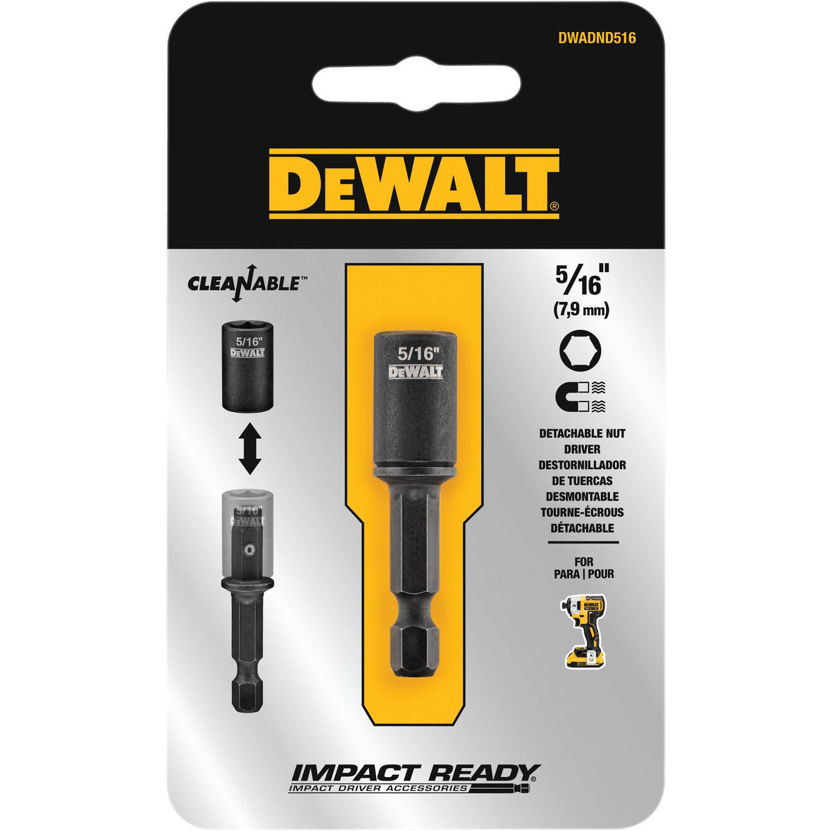 DEWALT Impact Ready 5/16 In. x 2 In. Cleanable Nutdriver Do it Best