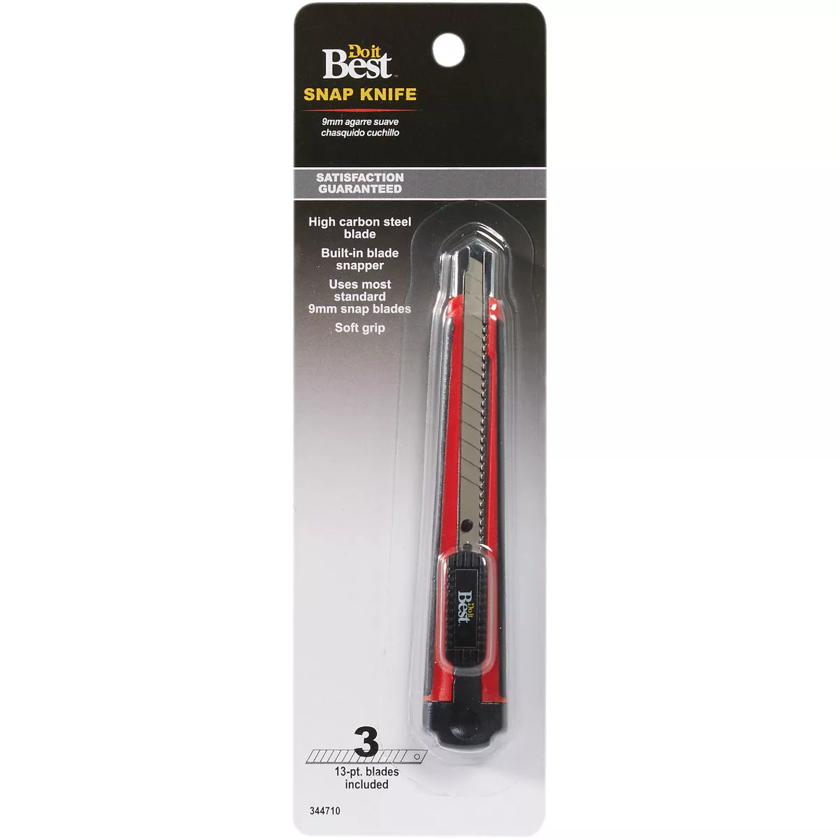 Do it 9mm 13-Point Blade Soft Grip Handle Knife